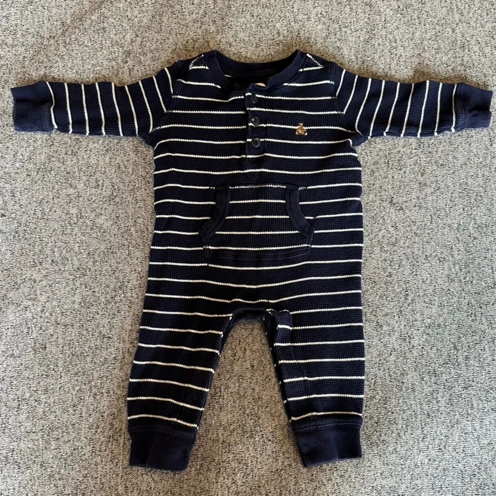🌟3/$20🌟 Gap striped teddy bear onesie
